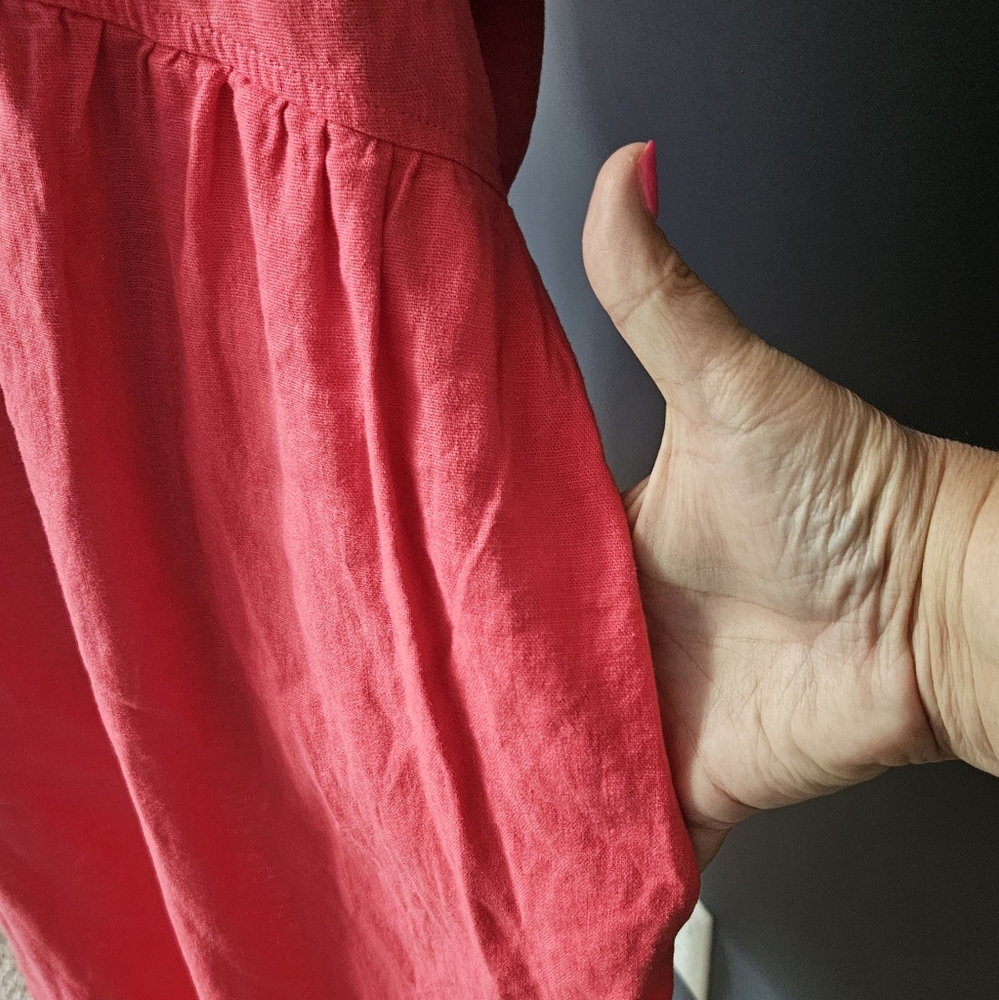 Universal Thread Hot Pink Mini Dress with V-Neck - Picture 3 of 9